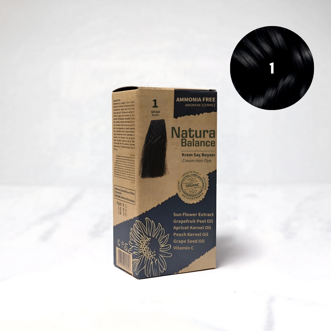 Natura Balance Kit Saç Boyası 60ml 1 Siyah