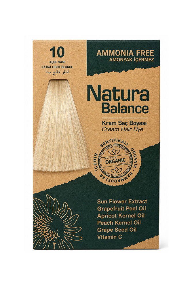 Natura Balance Açık Sarı 10 Krem Saç Boyası