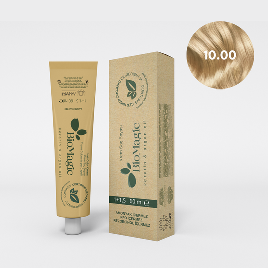 BioMagic Krem Saç Boyası 60ml 10.00 Açık Sarı &  30 Vol. Oksidan 90ml