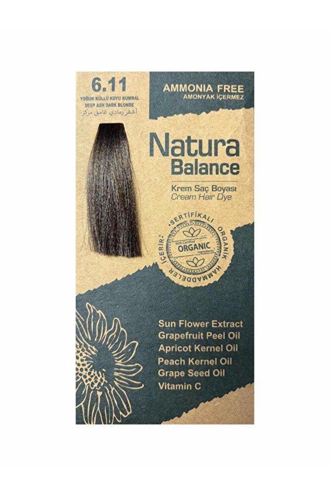 NATURA BALANCE SAÇ BOYASI 6.11 YOĞUN KÜLLÜ KOYU KUMRAL