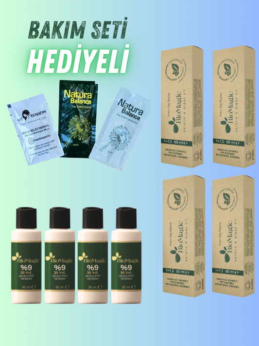 Bio Magic Amonyaksız Saç Boyası 9.00 Sarı x 4 Adet & 30 Vol. Oksidan 4 ADT