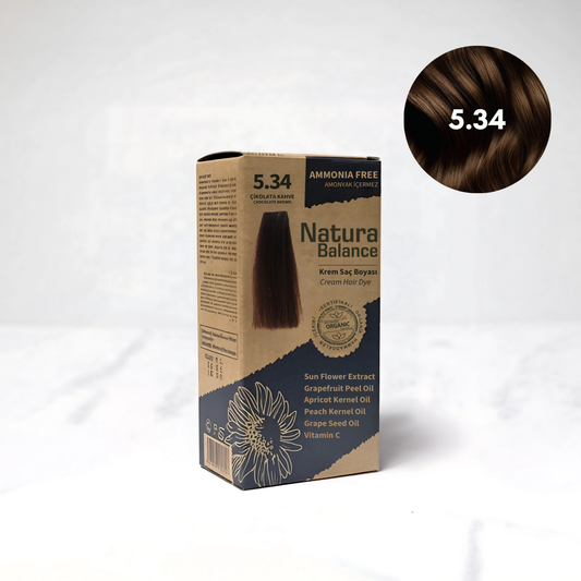 Natura Balance Kit Saç Boyası 60ml 5.34 Çikolata Kahve