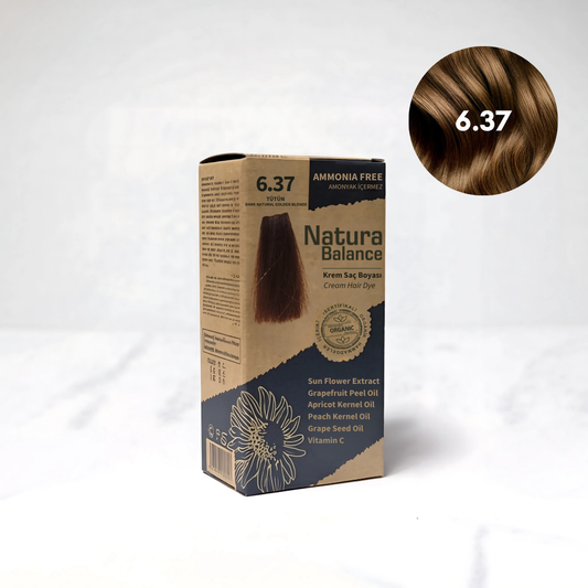 Natura Balance Kit Saç Boyası 60ml 6.37 Tütün (Koyu Kumral Dore)