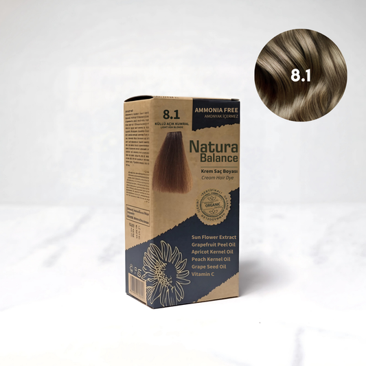 Natura Balance Kit Saç Boyası 60ml 8.1 Küllü Açık Kumral