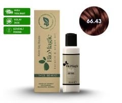 BioMagic Krem Saç Boyası 60ml 66.43 Koyu Kumral Kızıl Bakır &  20 Vol. Oksidan 90ml